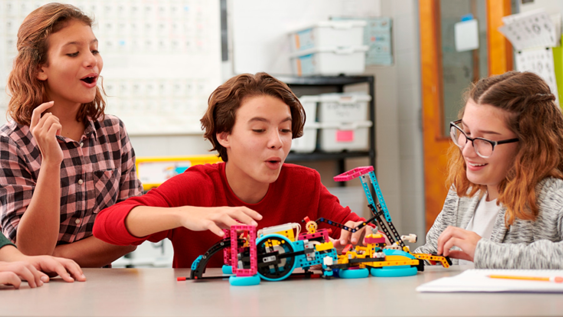 Students working on a STEAM lesson